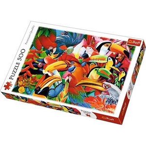 Trefl (37328) - "Colourful birds" - 500 piezas