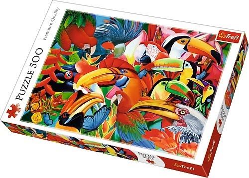 Trefl (37328) - "Colourful birds" - 500 piezas