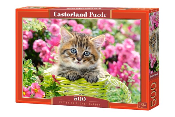 Castorland (B-52974) - "Kitten in Flower Garden" - 500 piezas