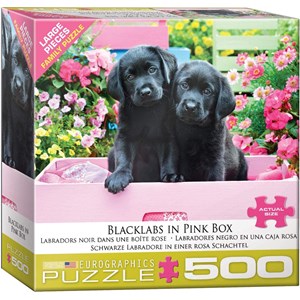Eurographics (8500-5462) - "Black Labs in Pink Box" - 500 piezas