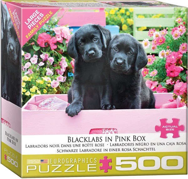 Eurographics (8500-5462) - "Black Labs in Pink Box" - 500 piezas