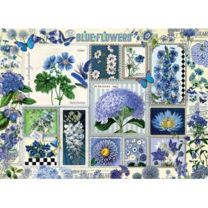 Cobble Hill (80043) - Barbara Behr: "Blue Flowers" - 1000 piezas