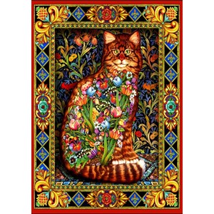 Bluebird Puzzle (70153) - "Tapestry Cat" - 1500 piezas