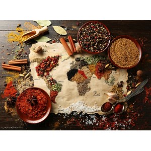 Grafika (00985) - "World map in Spices" - 300 piezas