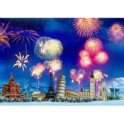 Grafika (t-00869) - "New Year's Eve around the World" - 1000 piezas