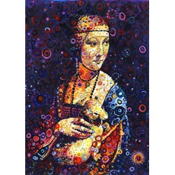 Grafika (t-00889) - Leonardo Da Vinci, Sally Rich: "Lady with an Ermine, by Sally Rich" - 1000 piezas