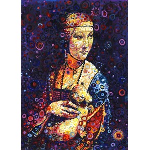 Grafika (t-00889) - Leonardo Da Vinci, Sally Rich: "Lady with an Ermine, by Sally Rich" - 1000 piezas
