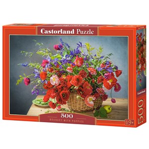 Castorland (B-53506) - "Bouquet with Poppies" - 500 piezas