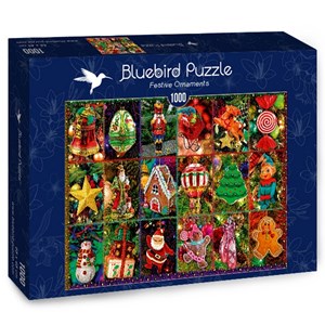 Bluebird Puzzle (70325) - "Festive Ornaments" - 1000 piezas