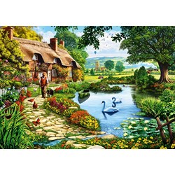 Bluebird Puzzle (70315) - Steve Crisp: "Cottage by the Lake" - 1000 piezas