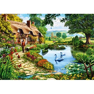 Bluebird Puzzle (70315) - Steve Crisp: "Cottage by the Lake" - 1000 piezas