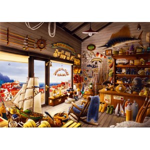 Bluebird Puzzle (70321) - "Joe & Roy Bait & Fishing Shop" - 1000 piezas