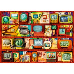 Bluebird Puzzle (70330) - Steve Crisp: "Golden Age of Television-Shelf" - 1000 piezas