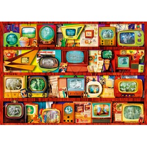 Bluebird Puzzle (70330) - Steve Crisp: "Golden Age of Television-Shelf" - 1000 piezas