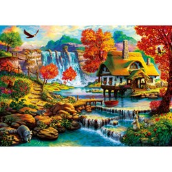 Bluebird Puzzle (70339) - "Country House by the Water Fall" - 1000 piezas