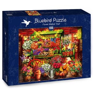 Bluebird Puzzle (70333) - Ciro Marchetti: "Flower Market Stall" - 1000 piezas