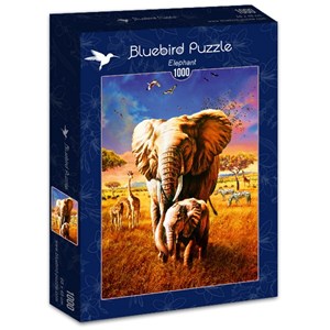 Bluebird Puzzle (70314) - Adrian Chesterman: "Elephant" - 1000 piezas