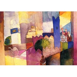 Grafika (00440) - August Macke: "Kairouan (III), 1914" - 1000 piezas