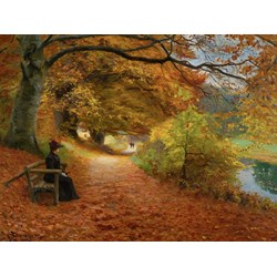 D-Toys (75093) - H. A. Brendekilde: "A Wooded Path in Autumn" - 1000 piezas
