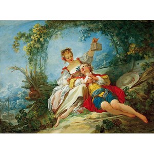 D-Toys (74997) - Jean-Honoré Fragonard: "Happy Lovers" - 1000 piezas