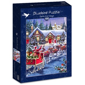 Bluebird Puzzle (70073) - "Santa And Sleigh" - 1000 piezas
