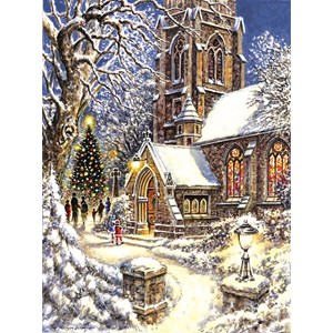 SunsOut (44131) - "Church in the Snow" - 1000 piezas
