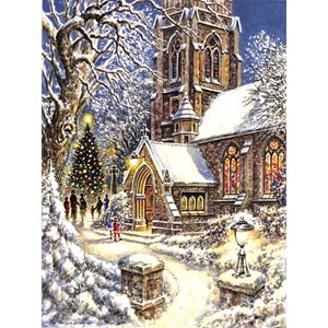 SunsOut (44131) - "Church in the Snow" - 1000 piezas