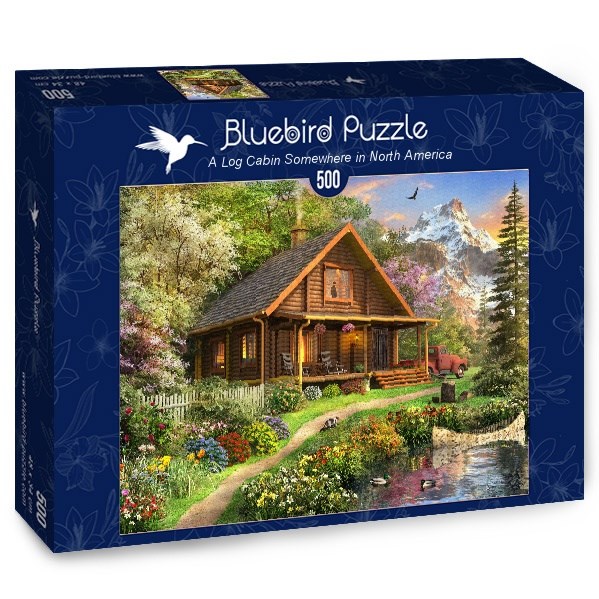 Bluebird Puzzle (70118) - Dominic Davison: "A Log Cabin Somewhere in North America" - 500 piezas