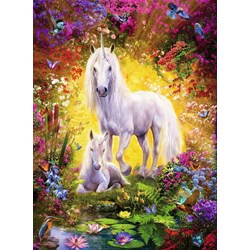 Ravensburger (14825) - "Unicorn and Foal" - 500 piezas