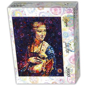 Grafika (t-00887) - Leonardo Da Vinci, Sally Rich: "Lady with an Ermine" - 2000 piezas