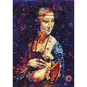 Grafika (t-00887) - Leonardo Da Vinci, Sally Rich: "Lady with an Ermine" - 2000 piezas