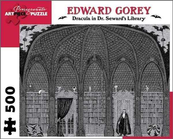 Pomegranate (AA711) - Edward Gorey: "Dracula in Dr. Seward's Library" - 500 piezas