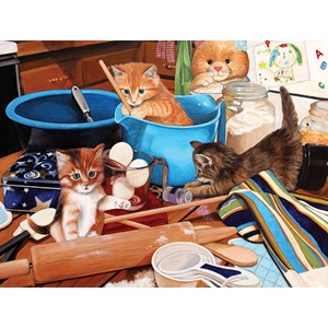 SunsOut (67241) - Julie Bauknecht: "Kittens in the Kitchen" - 1000 piezas