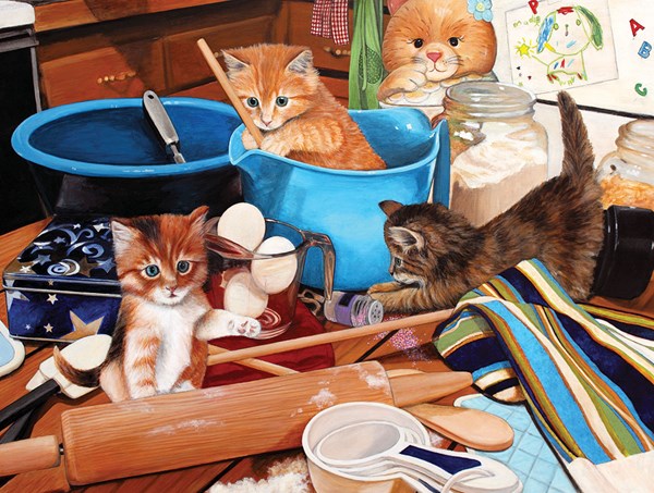 SunsOut (67241) - Julie Bauknecht: "Kittens in the Kitchen" - 1000 piezas