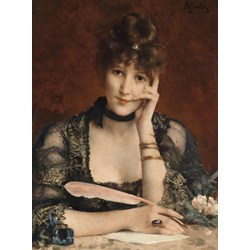 Grafika (00480) - Alfred Stevens: "The Letter" - 2000 piezas