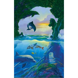 SunsOut (75542) - Jim Warren: "7 dolphins" - 1000 piezas