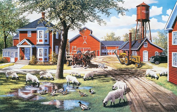 SunsOut (39677) - Ken Zylla: "Farmyard Companions" - 550 piezas