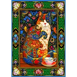 Bluebird Puzzle (70152) - Lewis T. Johnson: "Painted Cat" - 1500 piezas