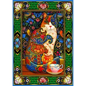 Bluebird Puzzle (70152) - Lewis T. Johnson: "Painted Cat" - 1500 piezas