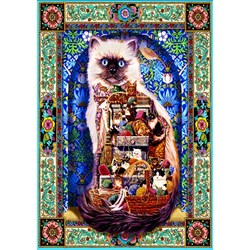 Bluebird Puzzle (70154) - Lewis T. Johnson: "Cats Galore" - 1500 piezas