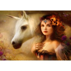 Bluebird Puzzle (70158) - Bente Schlick: "Unicorn" - 1000 piezas