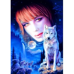 Bluebird Puzzle (70133) - Robin Koni: "Wolf Girl" - 1000 piezas