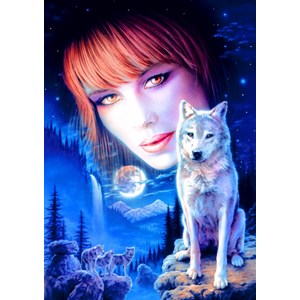 Bluebird Puzzle (70133) - Robin Koni: "Wolf Girl" - 1000 piezas