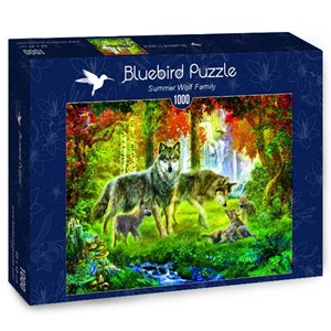 Bluebird Puzzle (70156) - Jan Patrik Krasny: "Summer Wolf Family" - 1000 piezas