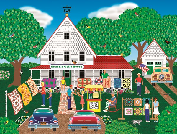 SunsOut (22605) - Mark Frost: "Mama's Quilt House" - 1000 piezas