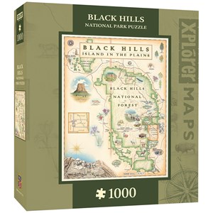 MasterPieces (71798) - "Black Hills Map" - 1000 piezas