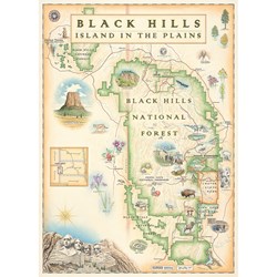 MasterPieces (71798) - "Black Hills Map" - 1000 piezas