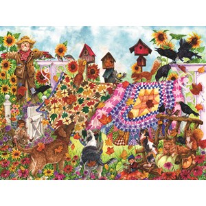 SunsOut (20225) - Wendy Edelson: "Autumn Garden Quilts" - 1000 piezas