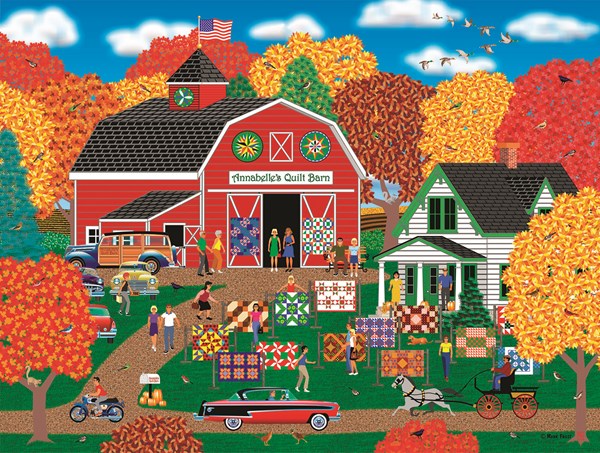 SunsOut (22613) - Mark Frost: "Annabelle's Quilt Barn" - 1000 piezas