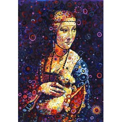 Grafika (02842) - Leonardo Da Vinci, Sally Rich: "Lady with an Ermine" - 1000 piezas